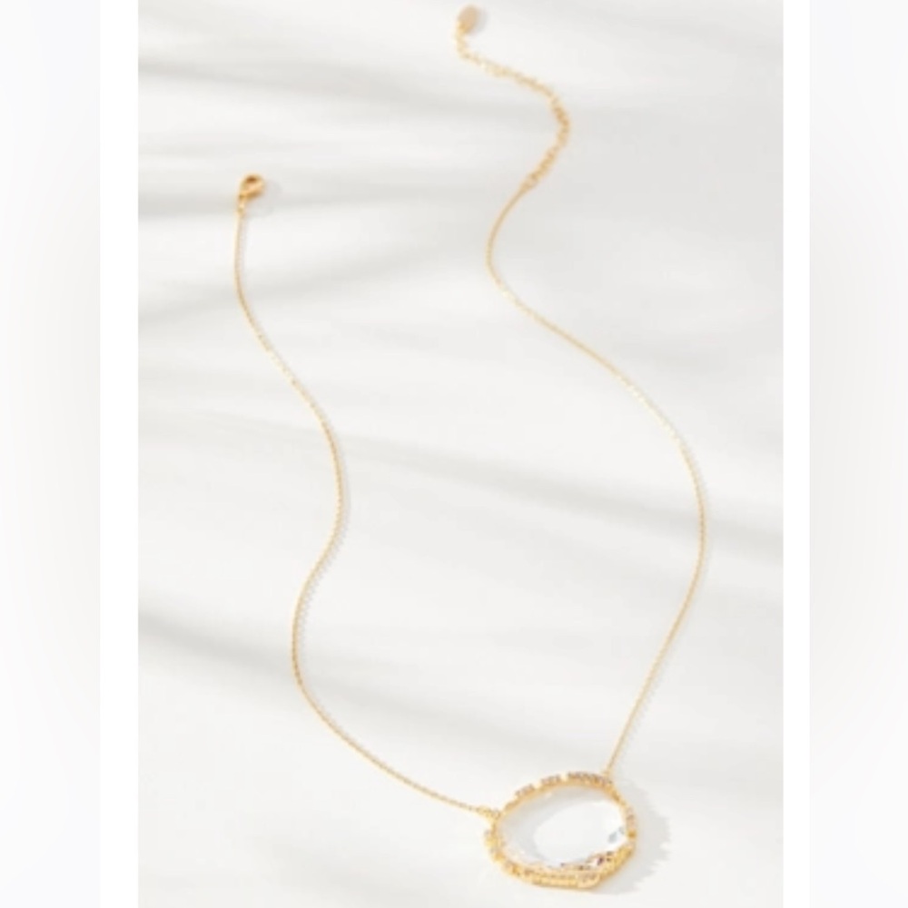 NWT Anthropologie crystal “Rebirth” Necklace in Gold